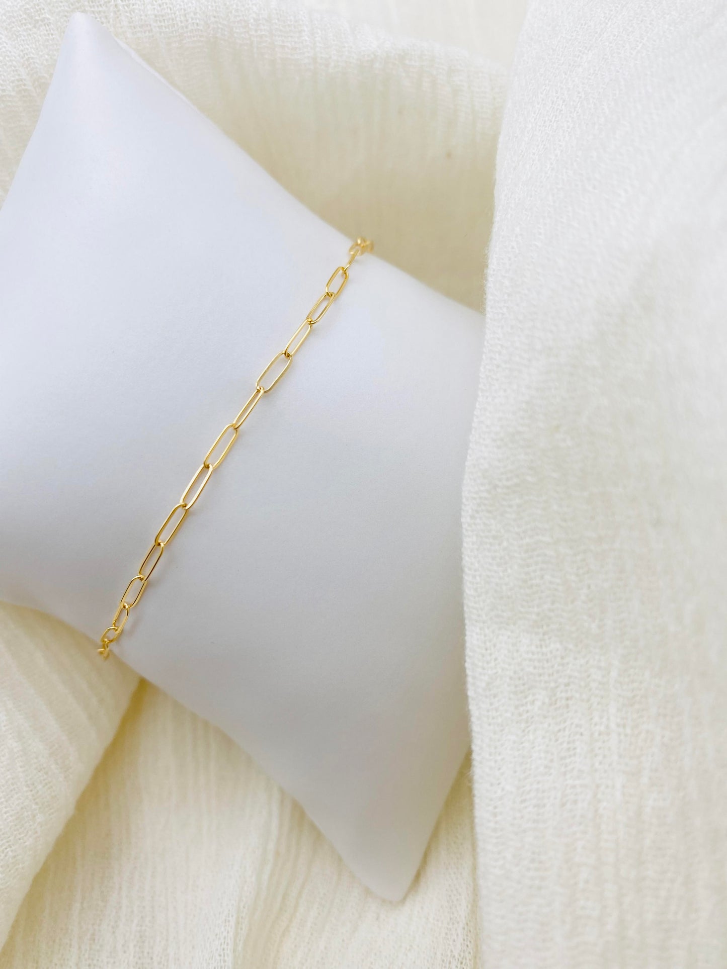 Dainty Paperclip Bracelet