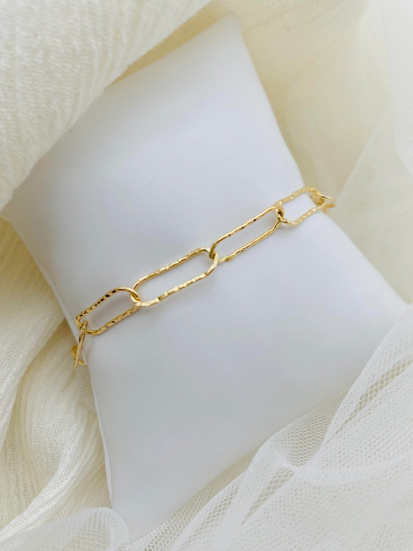 Paperclip Hammered Bracelet