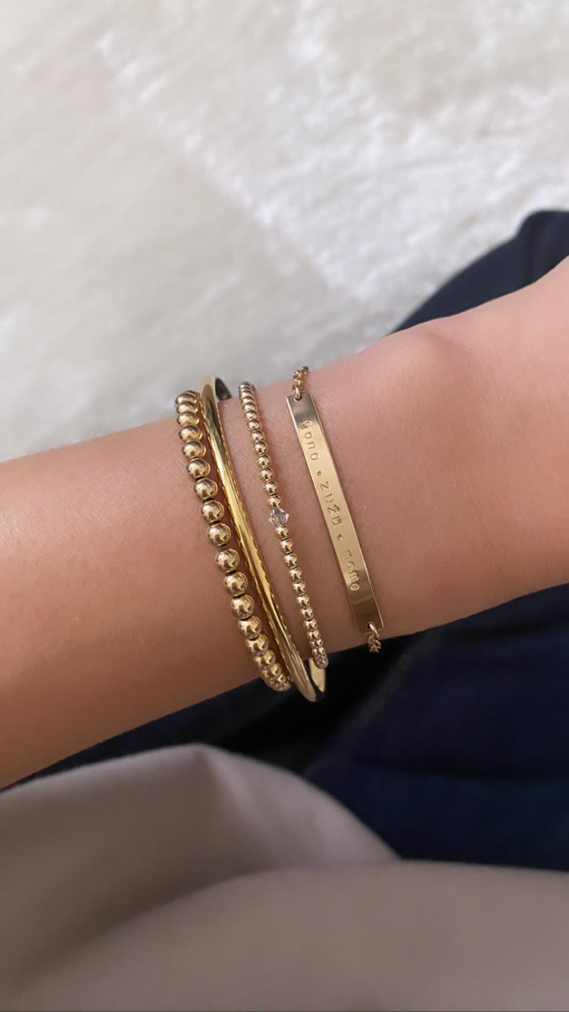 Thin Bar Bracelet - Customize - Personalize - Gold Filled
